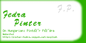 fedra pinter business card